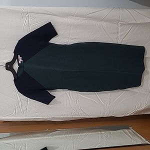 Women's Boden Navy and Green Colorblock Dress Size 2P NWT